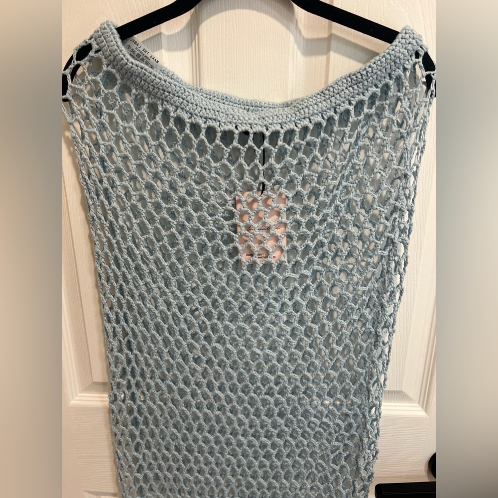The crotchet maxi cover up -BLUE nwt - Picture 4 of 7